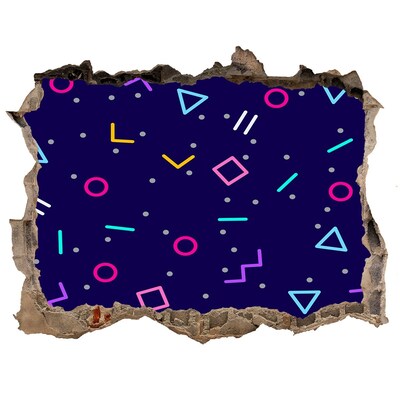 Autocollant mural trou Motif coloré sur le mur