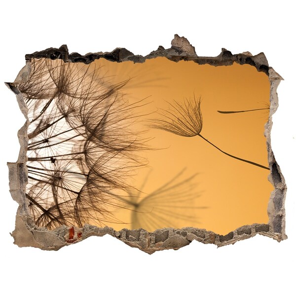 Autocollant à effet 3d trou Un trou dans le mur orné de délicats motifs végétaux