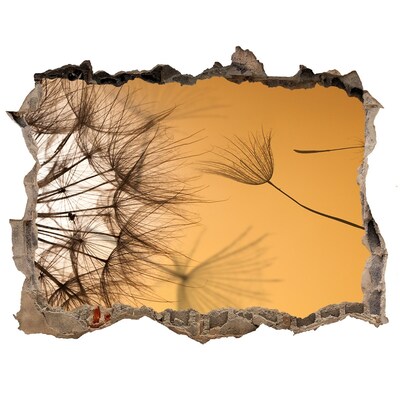 Autocollant à effet 3d trou Un trou dans le mur orné de délicats motifs végétaux