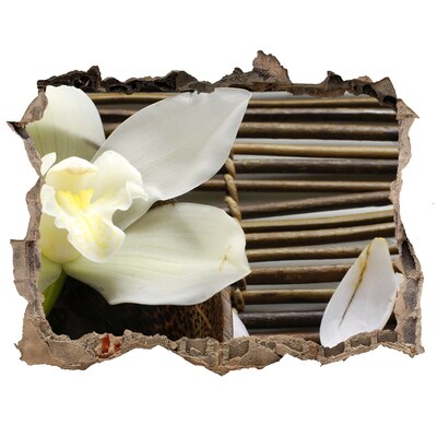 Autocollant mural trou Une oasis florale parmi les pierres