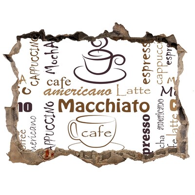 Autocollant mural trou Coin café