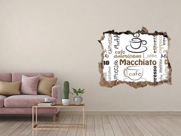 Autocollant mural trou Coin café