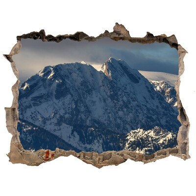 Sticker trou dans le mur Paysages de montagne en hiver