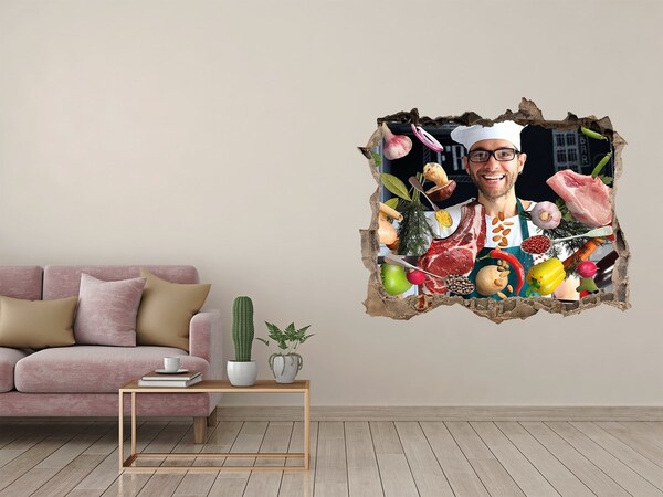 Autocollant mural trou Folie en cuisine