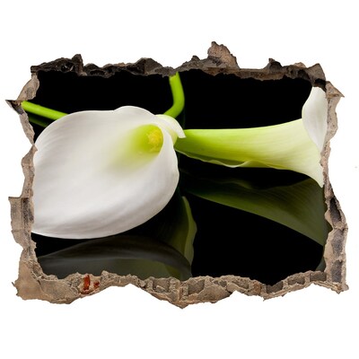 Autocollant à effet 3d trou Fleur en béton