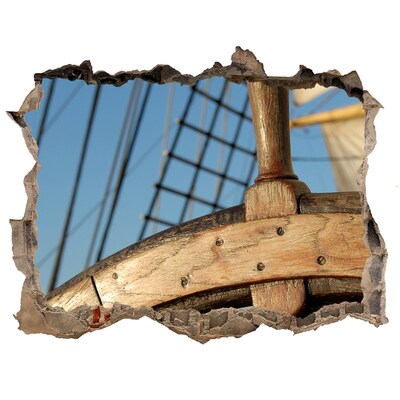 Sticker mural effet trou Un navire en mer