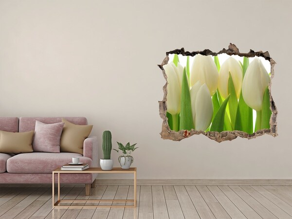 Autocollant mural trou Tulipes pierre