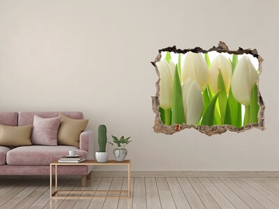Autocollant mural trou Tulipes pierre
