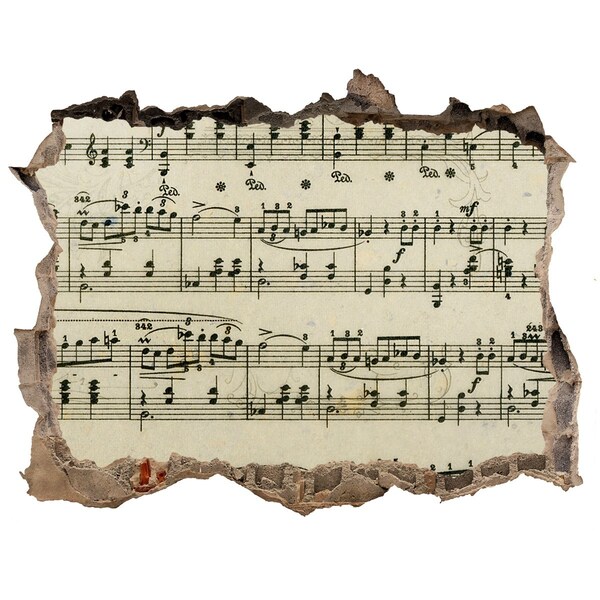 Sticker mural effet trou Trou musical dans le mur