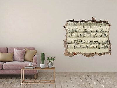 Sticker mural effet trou Trou musical dans le mur