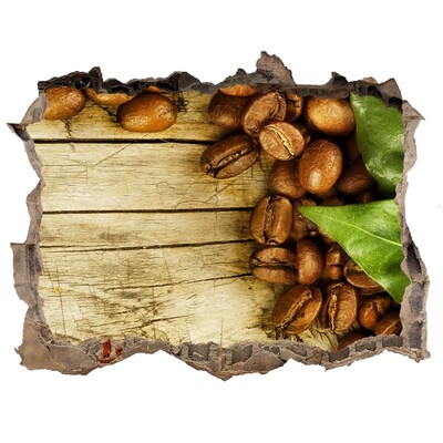 Autocollant à effet 3d trou Du café dans un trou en béton