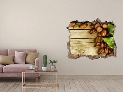 Autocollant à effet 3d trou Du café dans un trou en béton