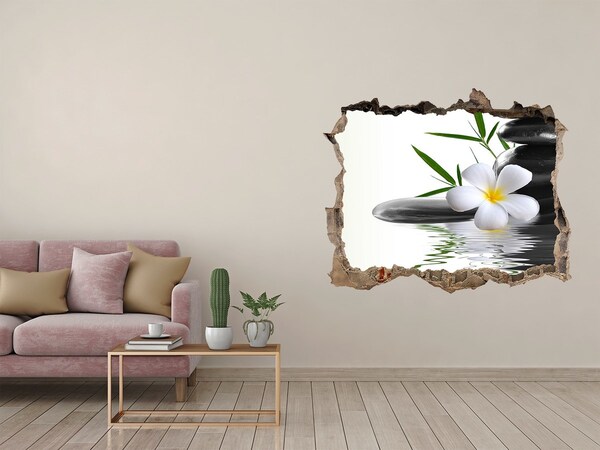 Sticker mural effet trou Coin spa relaxant