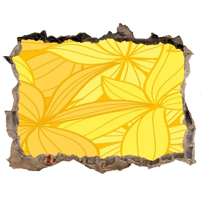 Autocollant mural trou Motif floral trou dans le mur