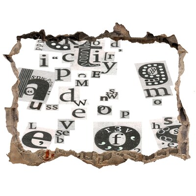 Autocollant mural trou Trou littéraire dans le mur