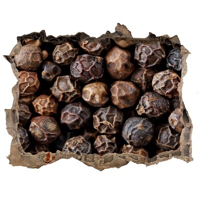 Autocollant à effet 3d trou Épices dorées dans un trou dans le mur