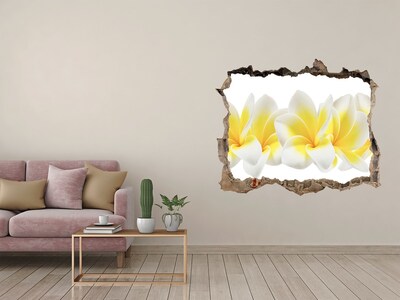 Sticker trou dans le mur Plumeria pierre