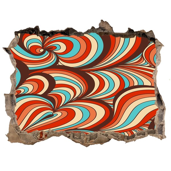 Autocollant mural trou Un tourbillon coloré de motifs