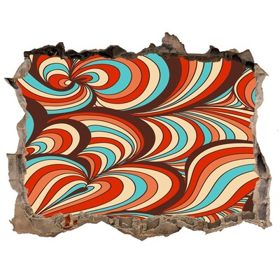 Autocollant mural trou Un tourbillon coloré de motifs