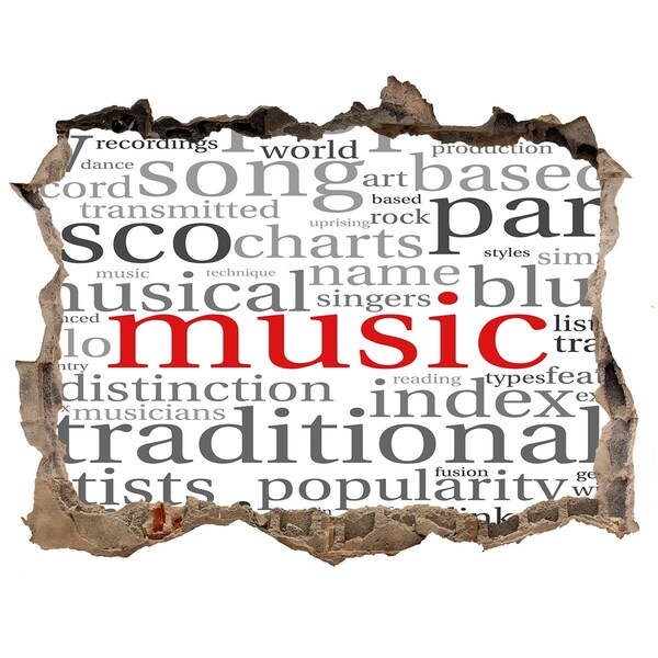 Sticker trou dans le mur Trou musical dans le mur