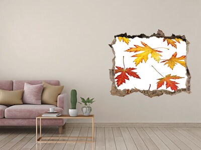 Autocollant mural trou Paysage d'automne avec des feuilles
