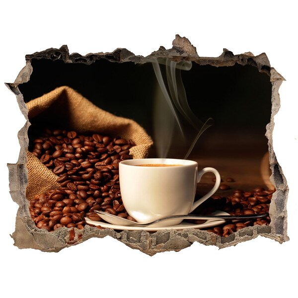 Sticker trou dans le mur Du café au cœur des grains