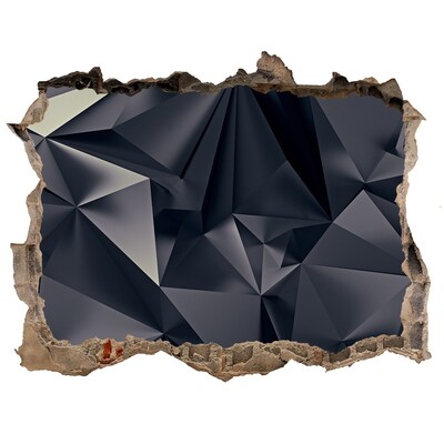 Autocollant mural trou Noir, profondeur géométrique