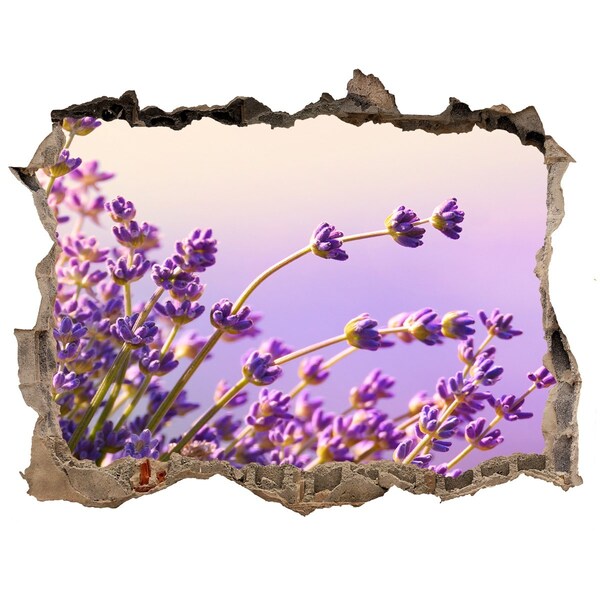 Autocollant à effet 3d trou Lavande fleurs pierre