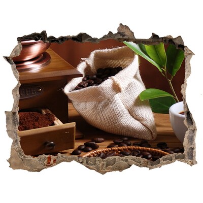 Autocollant à effet 3d trou Un café dans le confort de votre maison