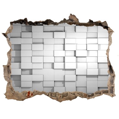 Sticker mural effet trou Espace moderne derrière le mur