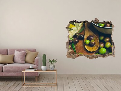 Sticker mural effet trou Olives dans la cuisine