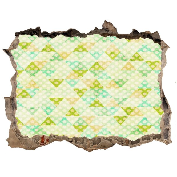 Sticker trou dans le mur Des motifs colorés dans un trou dans le mur