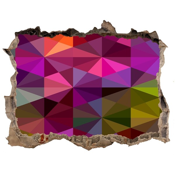 Autocollant à effet 3d trou Vitrail coloré dans le trou du mur