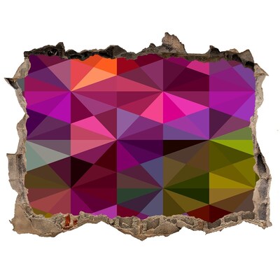 Autocollant à effet 3d trou Vitrail coloré dans le trou du mur