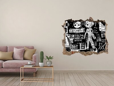 Sticker mural effet trou Une expression artistique de la liberté