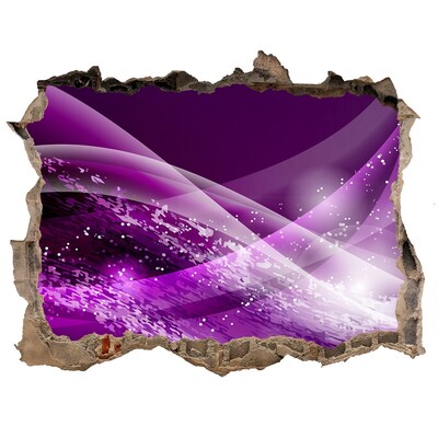 Sticker mural effet trou Espace violet dans le mur