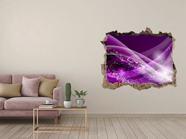 Sticker mural effet trou Espace violet dans le mur