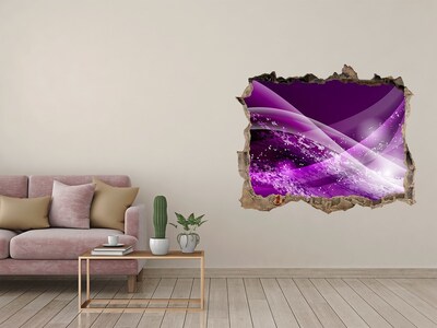 Sticker mural effet trou Espace violet dans le mur