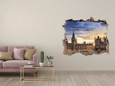 Autocollant mural trou Big Ben London pierre