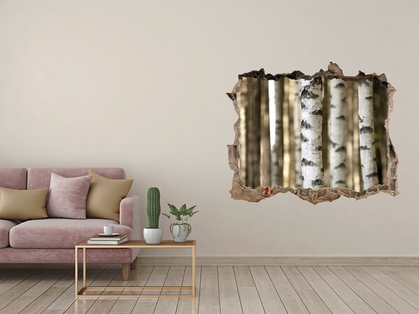 Autocollant à effet 3d trou Une oasis forestière en béton