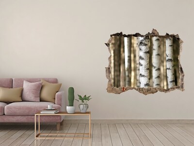 Autocollant à effet 3d trou Une oasis forestière en béton