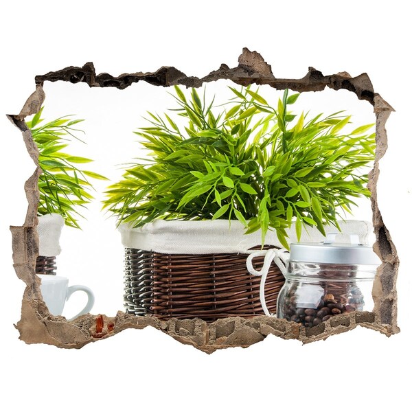 Autocollant à effet 3d trou Une oasis de verdure dans le confort de votre maison