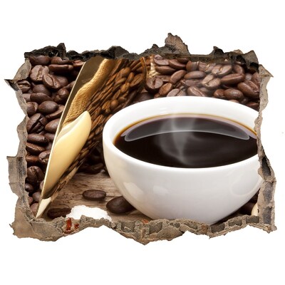 Autocollant mural trou Du café au cœur de la nature