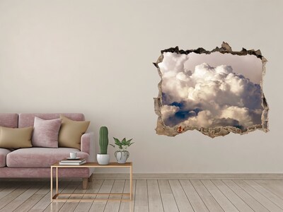 Sticker mural effet trou Des nuages ​​derrière le mur