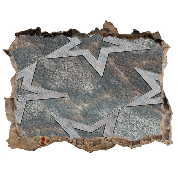 Autocollant à effet 3d trou Mur brisé avec des étoiles