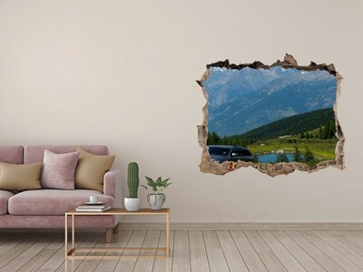 Autocollant mural trou Paysage montagneux avec un lac