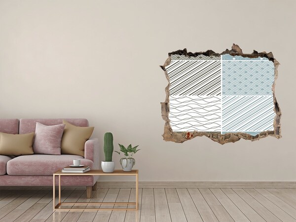 Sticker mural effet trou Motifs sur le mur