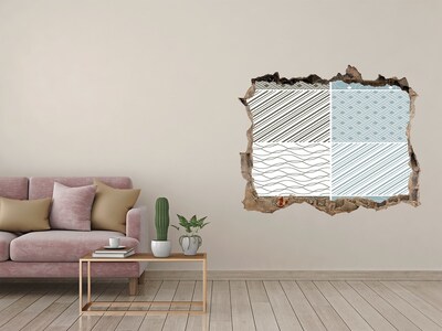 Sticker mural effet trou Motifs sur le mur