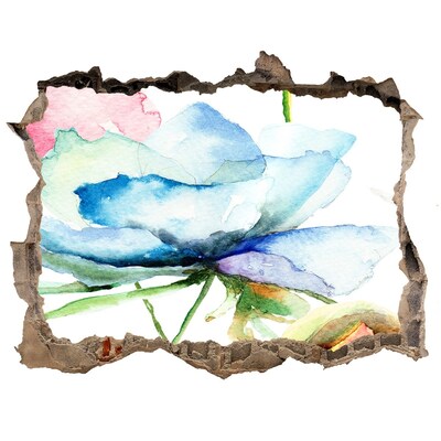 Autocollant mural trou Un rêve floral en béton