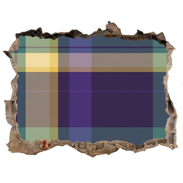 Autocollant à effet 3d trou Motif à carreaux sur le mur